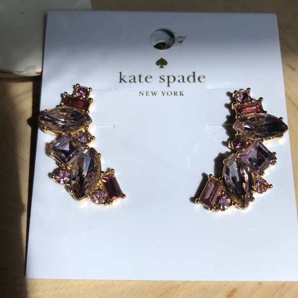 NWT KATE SPADE LILAC PETAL EARRINGS!! - Picture 3 of 4